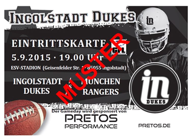 Eintrittskarte der Ingolstadt-Dukes