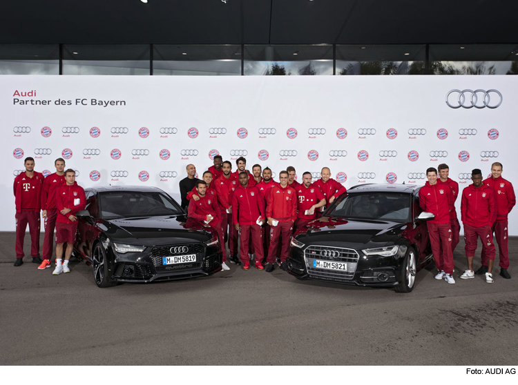 Neue Audi-Modelle für den FC Bayern