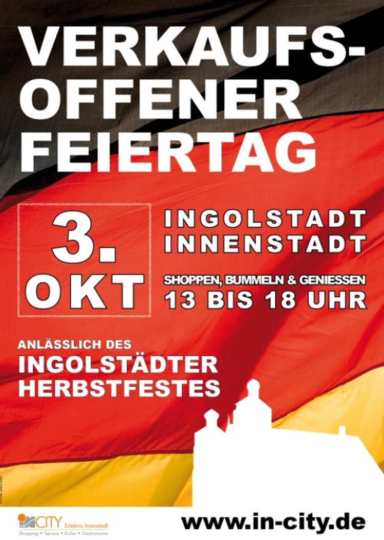 Verkaufsoffener Feiertag am 3. Oktober