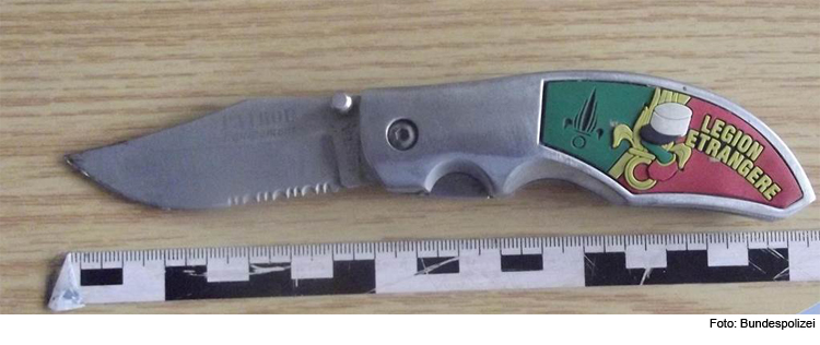 Einhandmesser sichergestellt