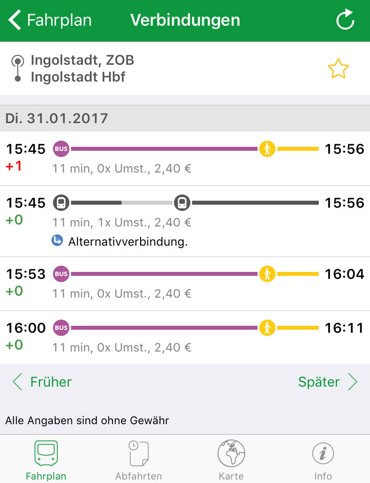 INVG: Bus-App mit Bahn-Infos