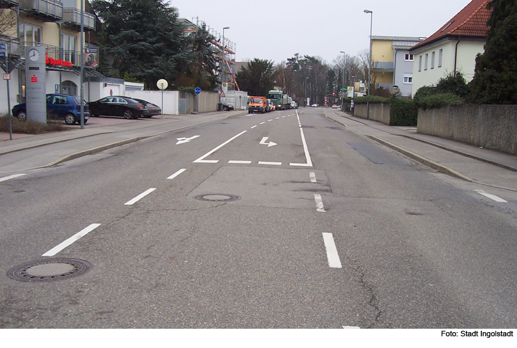 Straßenarbeiten in der Ettinger Straße