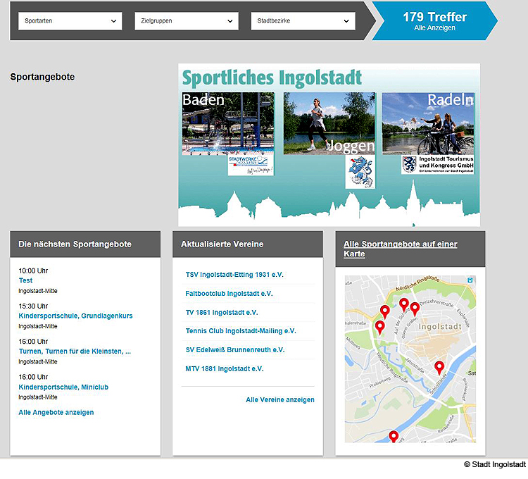 Städtisches Sportportal geht online