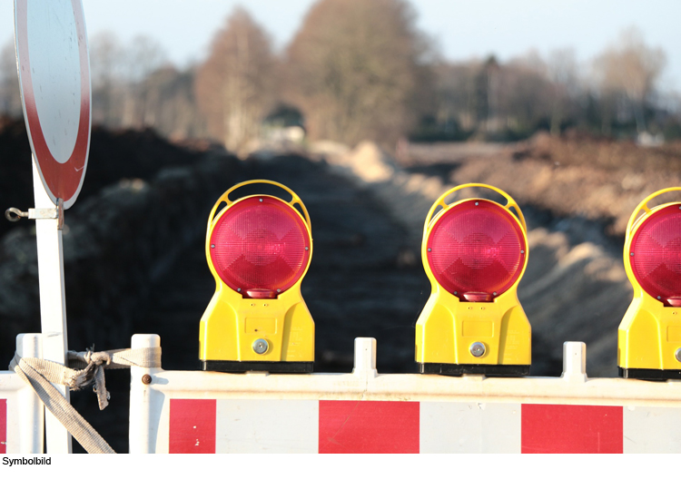 Fußgängerweg gesperrt