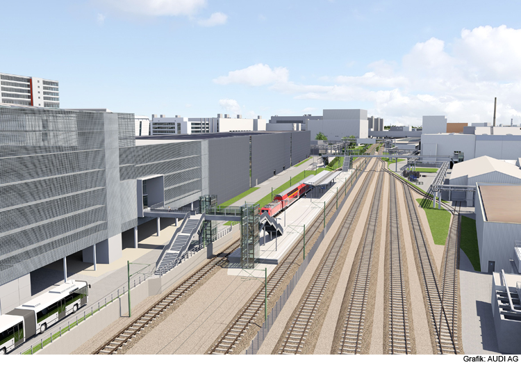 Spatenstich zum neuen Bahnhalt „Ingolstadt Audi“