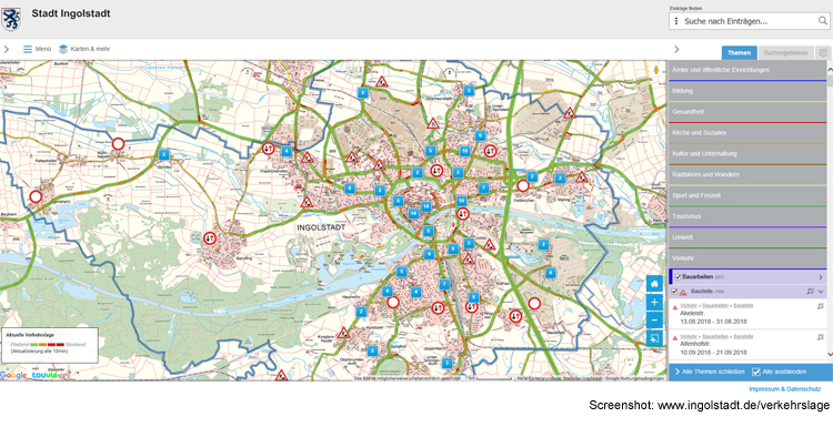 Ingolstädter Verkehrslage immer aktuell