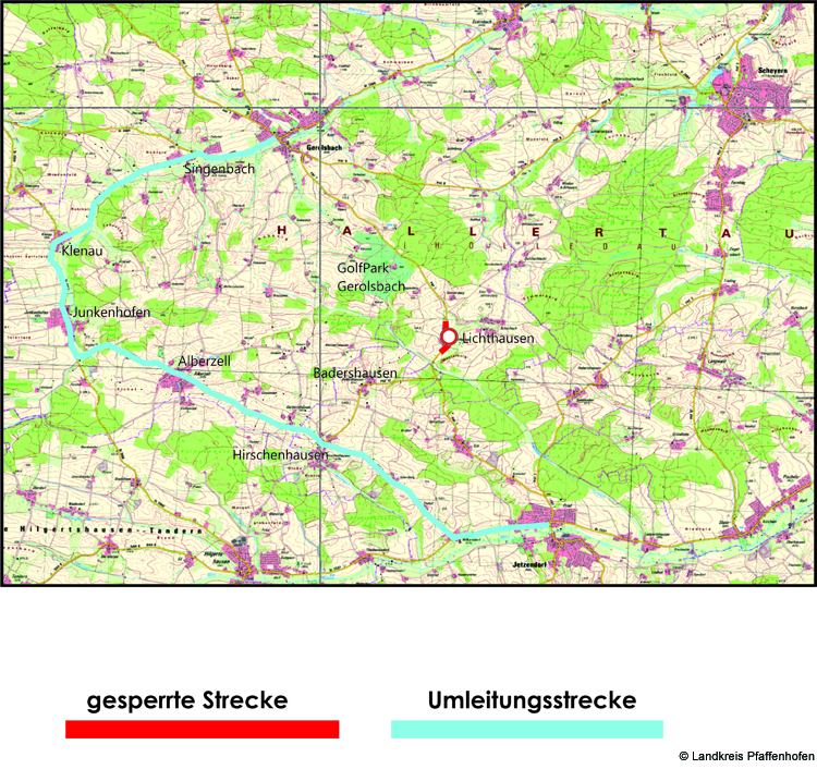 Ortsdurchfahrt gesperrt