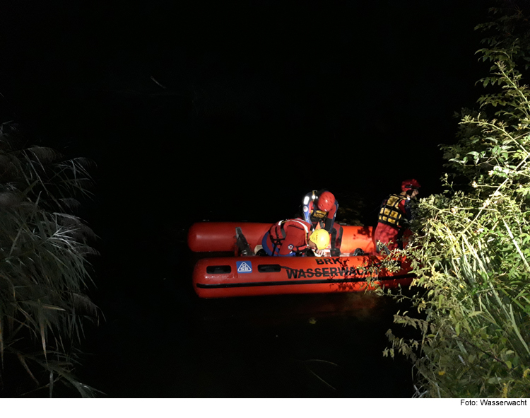 Nächtliche Personensuche im Auwaldsee