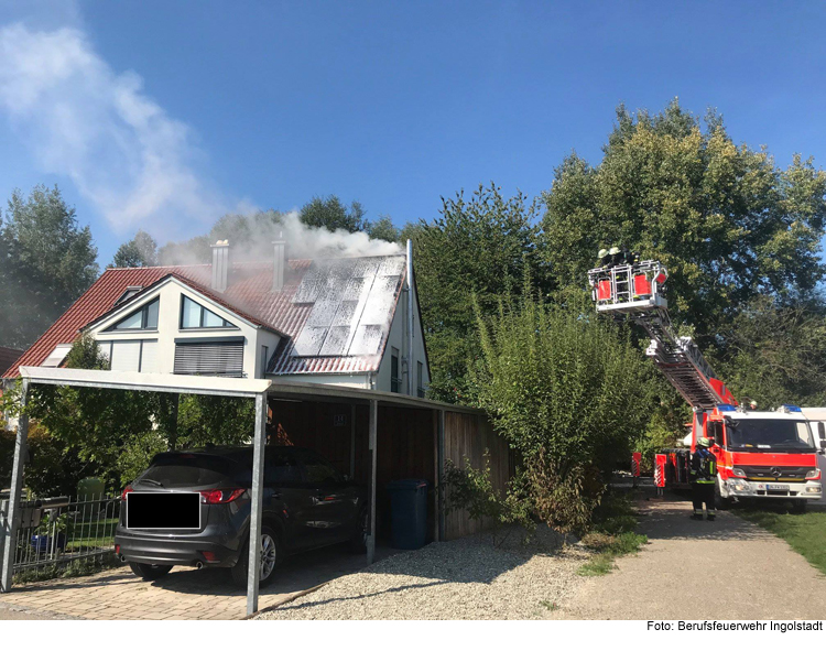 Photovoltaikanlage fängt Feuer