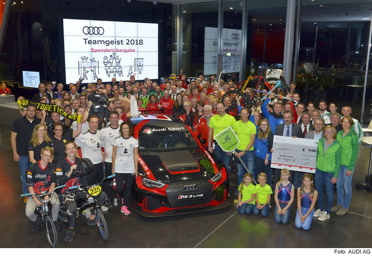 Audi spendet 60.000 Euro für Sportvereine der Region