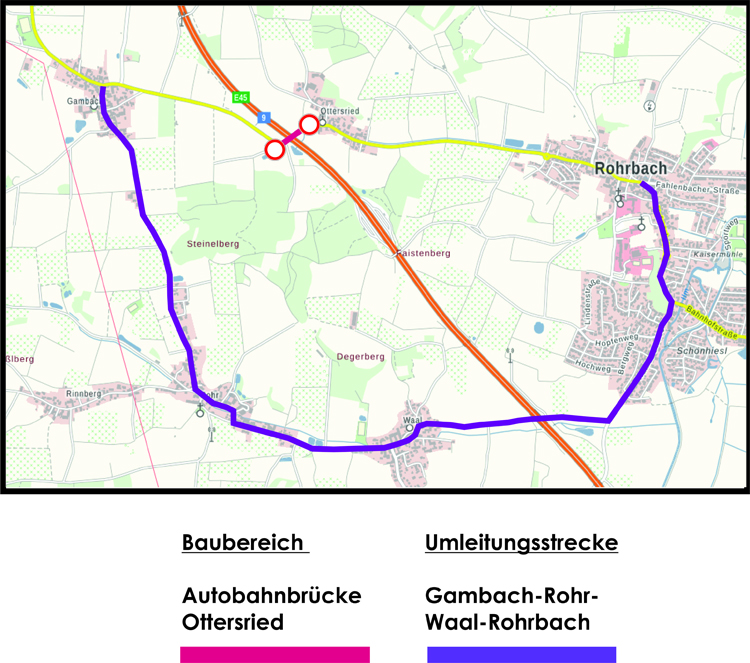 Machen Sie einen großen Bogen um die Baustelle