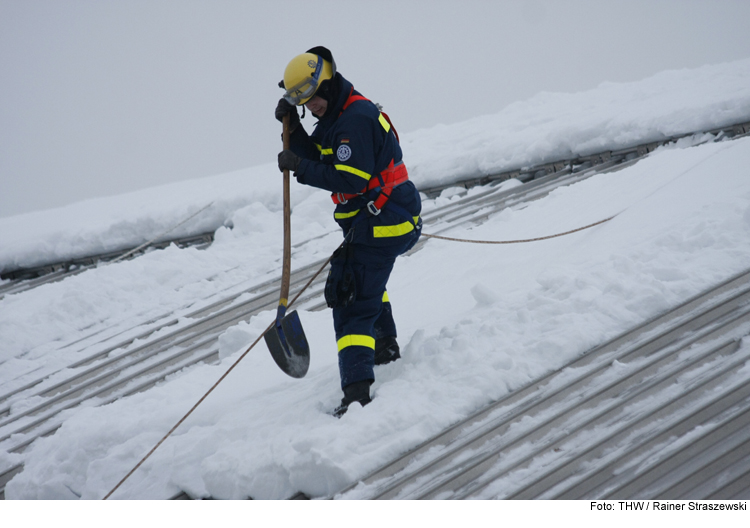 575 THW-Kräfte wegen Schneefällen im Einsatz