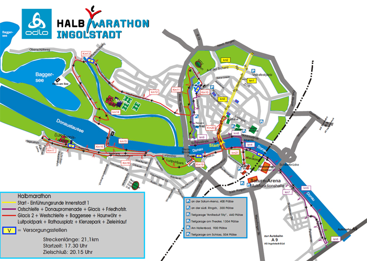 Samstag: Halbmarathon in Ingolstadt