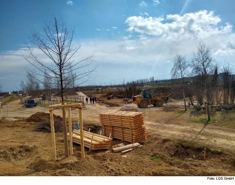 Baustellenführung auf dem Gartenschaugelände