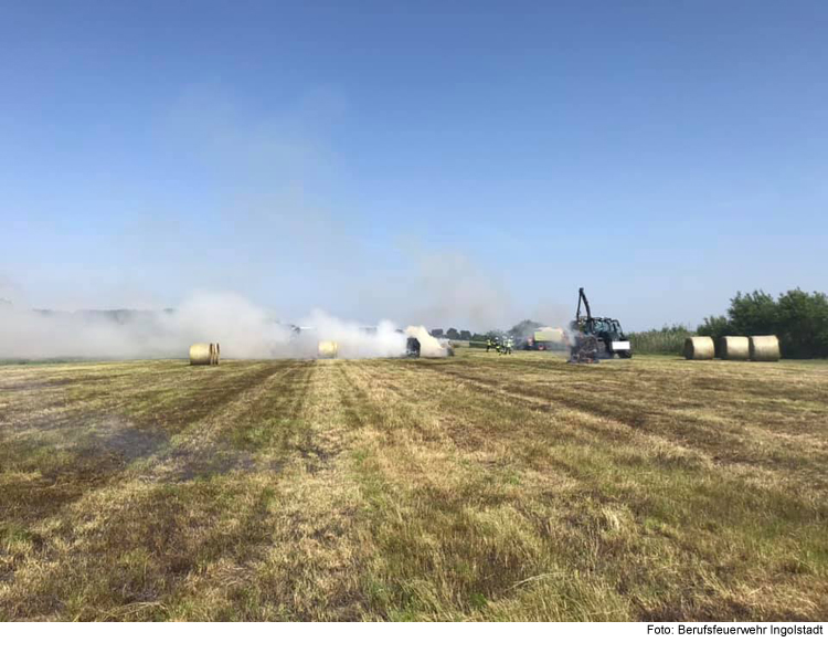 Mehrere Brandstellen auf 15.000 Quadratmeter Feld