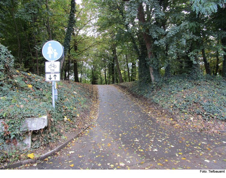 Fahrradfahren im Glacis