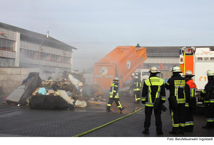 Brand im Recyclinghof Süd