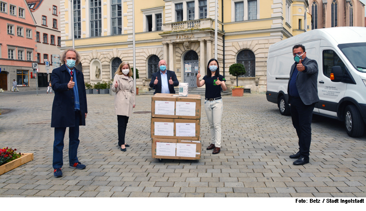 OP-Maskenspende via Chinazentrum an Stadt Ingolstadt 