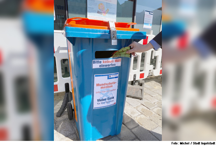 Selbstgenähte Masken spenden