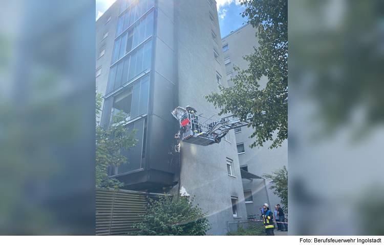 Wohnungsbrand in Ingolstädter Hochhaus 