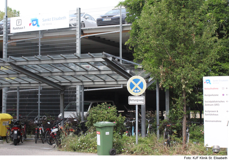 Sanierungsarbeiten am Parkhaus I der Neuburger Klinik