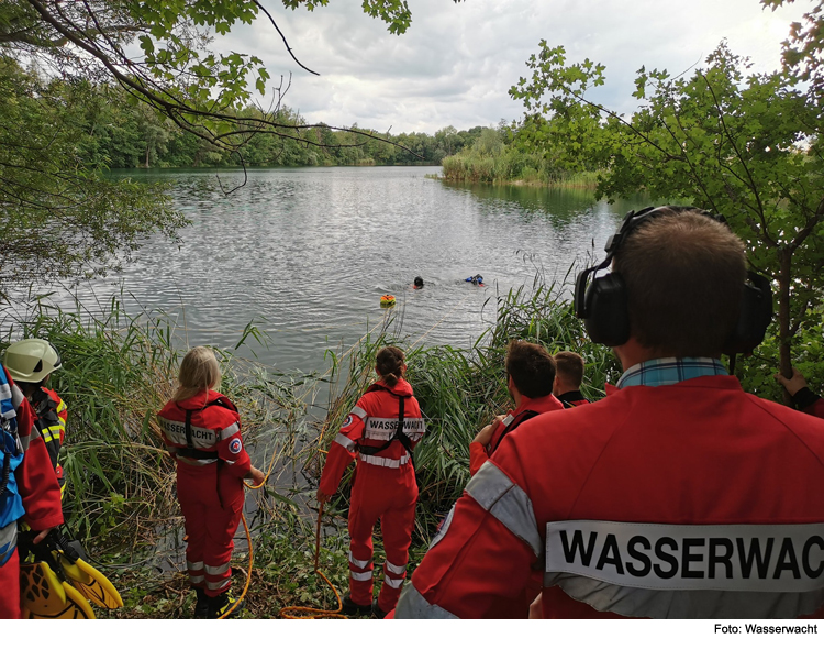 Wasserwachts-Einsatz am Zaunerweiher