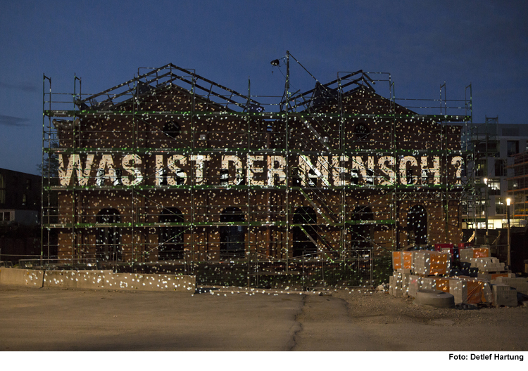 Lichtkunst-Picknick am zukünftigen MKKD