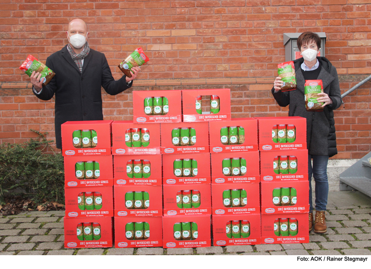 AOK spendet Nudeln an die Tafel Ingolstadt e.V.