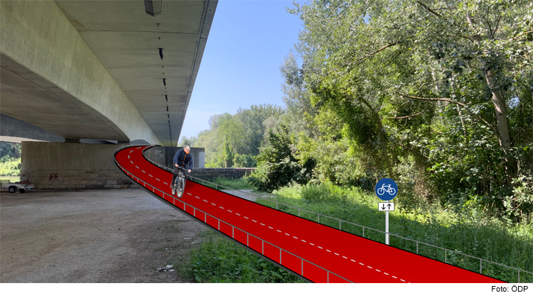 Radverkehr: Vorrangroute über die Autobahnbrücke?