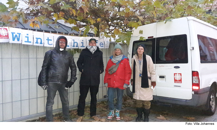 Caritas-Winterhilfe für obdachlose Menschen