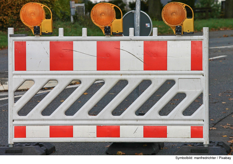 Straßenvollsperrung wegen Stromkabelerneuerung