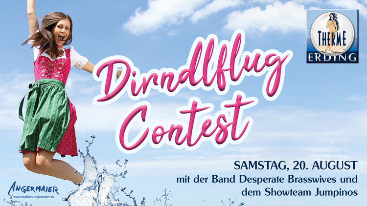 Eventsommer in der Therme Erding: Dirndlflug-Contest