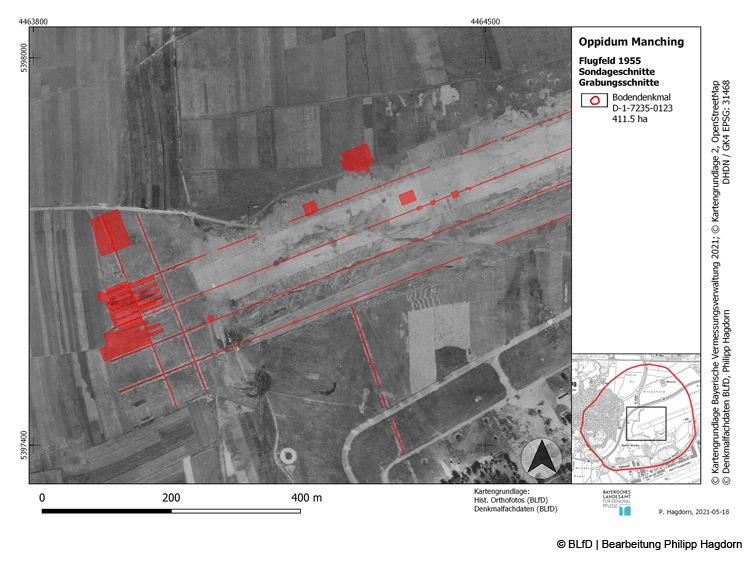 Datenverarbeitung zur Keltenstadt von Manching