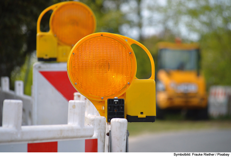 Halbseitige Straßensperrung bis Mitte Juli