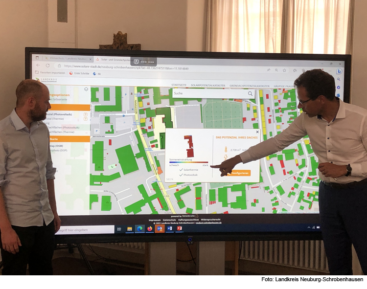 Solar- und Gründachflächenpotenzialkataster veröffentlicht