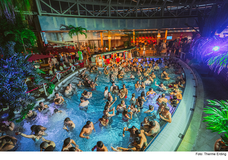 90’s Party und Gong 96.3-Nachtbaden in der Therme Erding