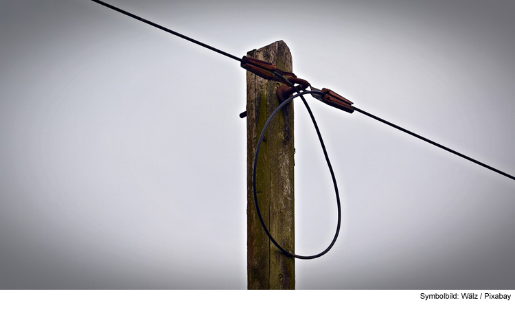 Sachbeschädigung an Telefonleitung