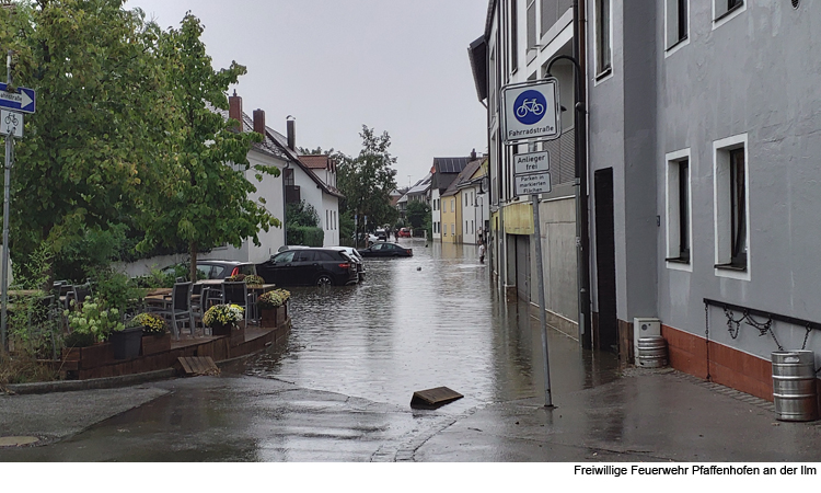 Massiver Starkregen nach Unwetterfront