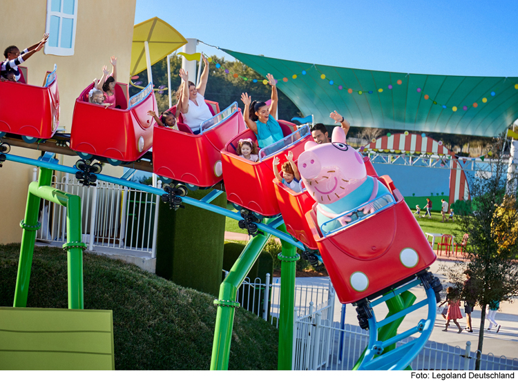 Peppa Pig-Park eröffnet 2024 mit Papa Wutz‘ Achterbahn