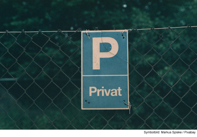 Auto versehentlich auf Privatparkplatz abgestellt