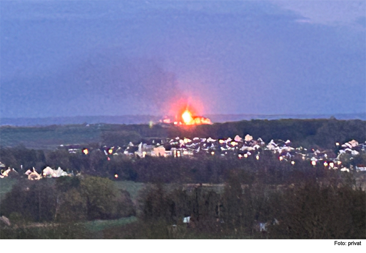 Flammen in Münchsmünster