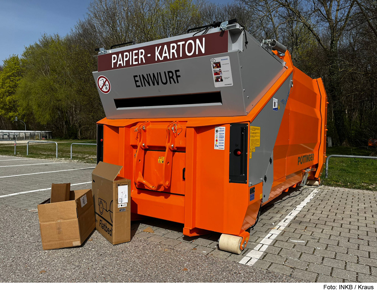 Wichtige Info zu Papierpresscontainer auf dem Festplatz