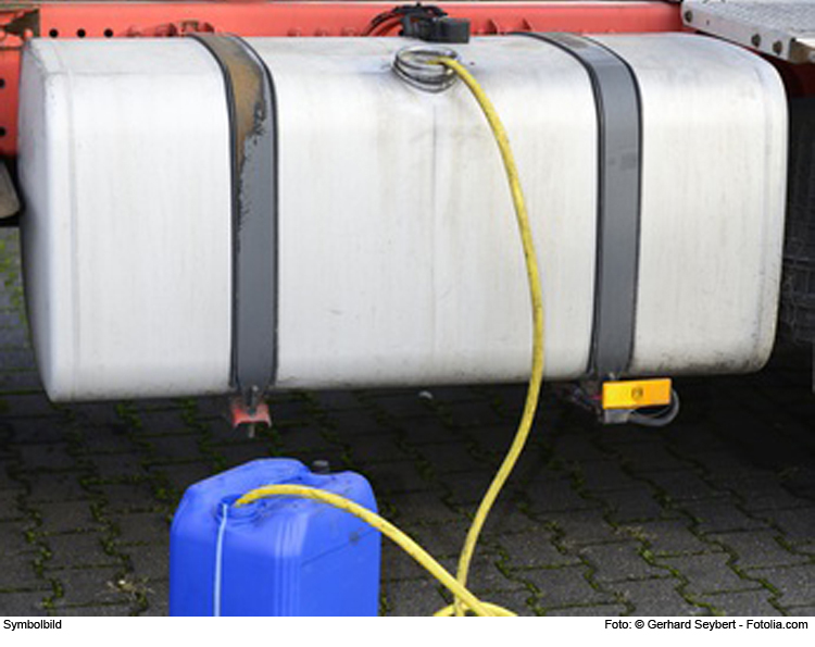 20 Liter Diesel abgezapft